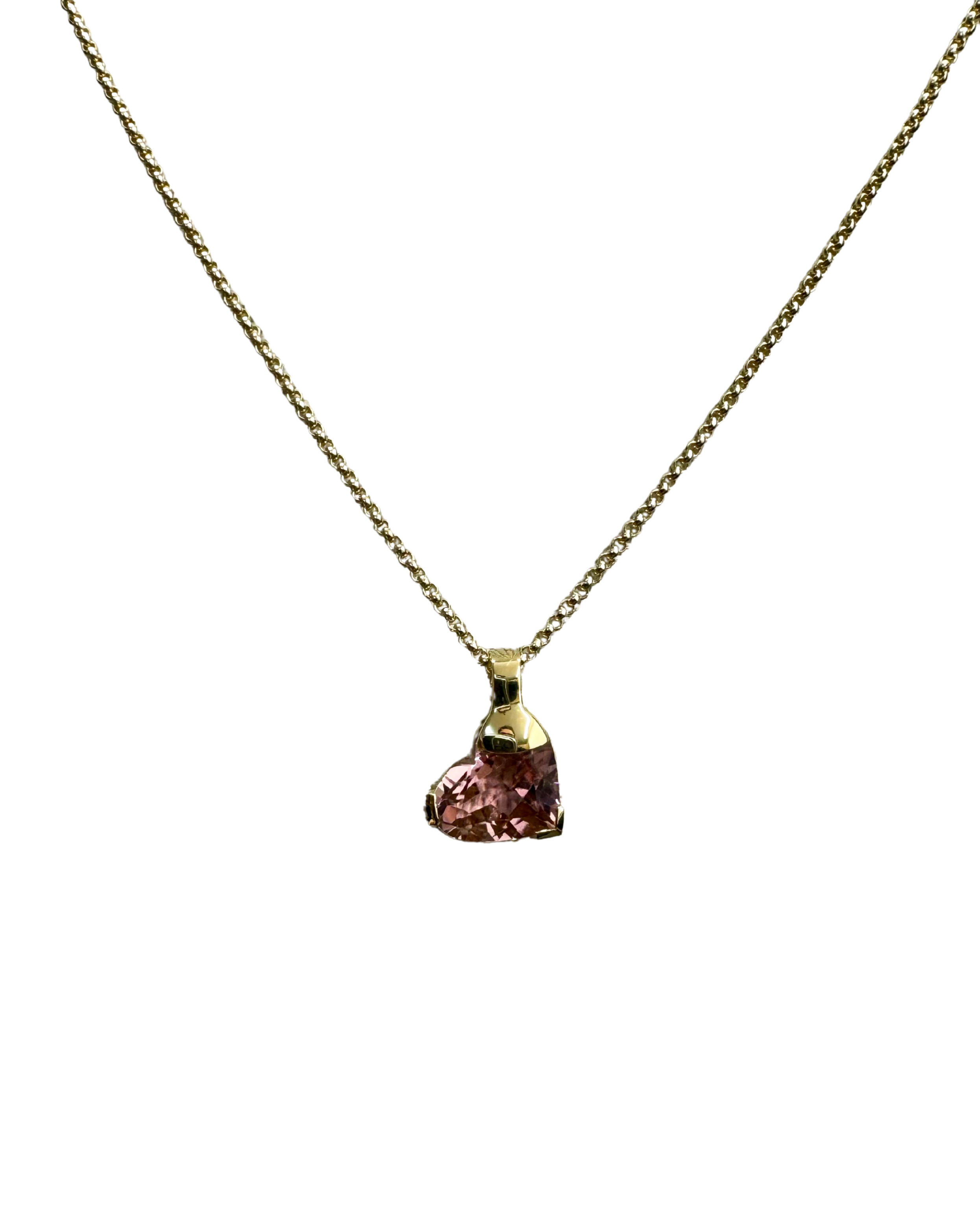 Turmalinanhänger mit Erbskette gelbgold 750Kt